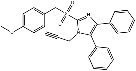 2-[(4-METHOXYBENZYL)SULFONYL]-4,5-DIPHENYL-1-(2-PROPYNYL)-1H-IMIDAZOLE Struktur