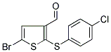 5-BROMO-2-[(4-CHLOROPHENYL)THIO]THIOPHENE-3-CARBOXALDEHYDE Struktur