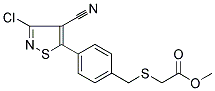 METHYL 2-([4-(3-CHLORO-4-CYANOISOTHIAZOL-5-YL)BENZYL]THIO)ACETATE Struktur