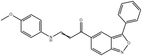 3-(4-METHOXYANILINO)-1-(3-PHENYL-2,1-BENZISOXAZOL-5-YL)-2-PROPEN-1-ONE Struktur