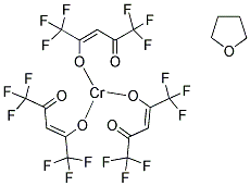 CHROMIUM III HEXAFLUOROPENTANE-DIONATE-TETRAHYDROFURAN COMPLEX Struktur