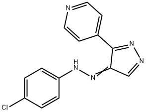 3-(4-PYRIDINYL)-4H-PYRAZOL-4-ONE N-(4-CHLOROPHENYL)HYDRAZONE Struktur