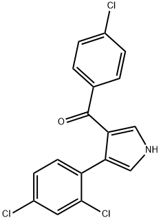 (4-CHLOROPHENYL)[4-(2,4-DICHLOROPHENYL)-1H-PYRROL-3-YL]METHANONE Struktur