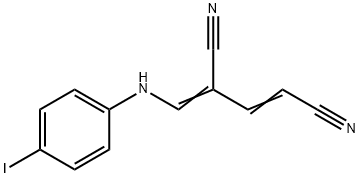 4-[(4-IODOANILINO)METHYLENE]-2-PENTENEDINITRILE Struktur