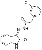 3-(2-(3-CHLOROPHENYL)ACETYLHYDRAZIDYL)-2-OXOINDOLINE Struktur