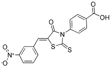 4-[(5Z)-5-(3-NITROBENZYLIDENE)-4-OXO-2-THIOXO-1,3-THIAZOLIDIN-3-YL]BENZOIC ACID Struktur