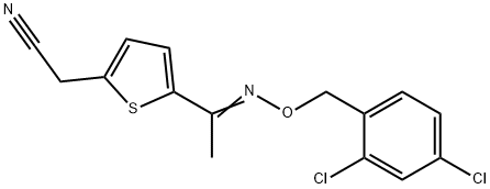 2-(5-([(2,4-DICHLOROBENZYL)OXY]ETHANIMIDOYL)-2-THIENYL)ACETONITRILE Struktur