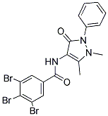 N-(2,3-DIMETHYL-5-OXO-1-PHENYL(3-PYRAZOLIN-4-YL))(3,4,5-TRIBROMOPHENYL)FORMAMIDE Struktur