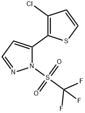 5-(3-CHLORO-2-THIENYL)-1-[(TRIFLUOROMETHYL)SULFONYL]-1H-PYRAZOLE Struktur