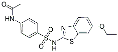 N-(4-(((6-ETHOXYBENZOTHIAZOL-2-YL)AMINO)SULFONYL)PHENYL)ETHANAMIDE Struktur