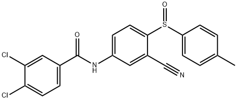 3,4-DICHLORO-N-(3-CYANO-4-[(4-METHYLPHENYL)SULFINYL]PHENYL)BENZENECARBOXAMIDE Struktur