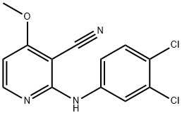 2-(3,4-DICHLOROANILINO)-4-METHOXYNICOTINONITRILE Struktur