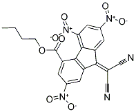 BUTYL 9-(DICYANOMETHYLIDENE)-2,5,7-TRINITRO-9H-FLUORENE-4-CARBOXYLATE Struktur