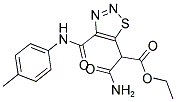 ETHYL 3-AMINO-2-(4-{[(4-METHYLPHENYL)AMINO]CARBONYL}-1,2,3-THIADIAZOL-5-YL)-3-OXOPROPANOATE Struktur