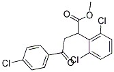 METHYL 4-(4-CHLOROPHENYL)-2-(2,6-DICHLOROPHENYL)-4-OXOBUTANOATE Struktur