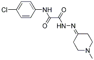 N-(4-CHLOROPHENYL)-2-[2-(1-METHYL-4-PIPERIDINYLIDENE)HYDRAZINO]-2-OXOACETAMIDE Struktur