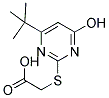 6-TERT-BUTYL-2-(CARBOXYMETHYLTHIO)-4-HYDROXYPYRIMIDINE Struktur