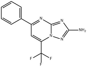 5-PHENYL-7-TRIFLUOROMETHYL-[1,2,4]TRIAZOLO[1,5-A]-PYRIMIDIN-2-YLAMINE Struktur