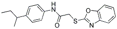 2-BENZOXAZOL-2-YLTHIO-N-(4-(1-METHYLPROPYL)PHENYL)ETHANAMIDE Struktur