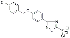 3-(4-[(4-CHLOROBENZYL)OXY]PHENYL)-5-(TRICHLOROMETHYL)-1,2,4-OXADIAZOLE Struktur