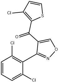 (3-CHLORO-2-THIENYL)[3-(2,6-DICHLOROPHENYL)-4-ISOXAZOLYL]METHANONE Struktur