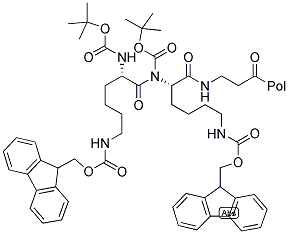 [BOC-LYS(FMOC)]2-LYS-BETAALA-PAM RESIN Struktur