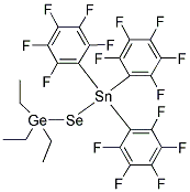 TRIETHYLGERMYL[TRIS(PENTAFLUOROPHENYL)STANNYL]SELENIDE Struktur