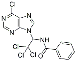 N-[2,2,2-TRICHLORO-1-(6-CHLORO-9H-PURIN-9-YL)ETHYL]BENZAMIDE Struktur