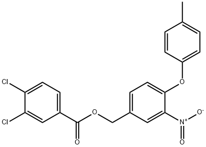 4-(4-METHYLPHENOXY)-3-NITROBENZYL 3,4-DICHLOROBENZENECARBOXYLATE Struktur