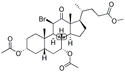 5BETA-CHOLANIC ACID-11BETA-BROMO-3ALPHA,7ALPHA-DIOL-12-ONE 3,7-DIACETATE METHYL ESTER Struktur