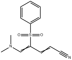 5-(DIMETHYLAMINO)-4-(PHENYLSULFONYL)-2,4-PENTADIENENITRILE Struktur