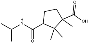 3-ISOPROPYLCARBAMOYL-1,2,2-TRIMETHYL-CYCLOPENTANECARBOXYLIC ACID Struktur