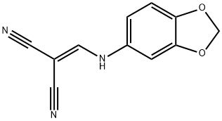 ((BENZO[3,4-D]1,3-DIOXOLAN-5-YLAMINO)METHYLENE)METHANE-1,1-DICARBONITRILE Struktur