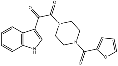 2-(4-(2-FURYLCARBONYL)PIPERAZINYL)-1-INDOL-3-YLETHANE-1,2-DIONE Struktur