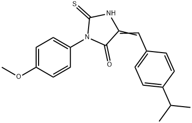 5-[(4-ISOPROPYLPHENYL)METHYLENE]-3-(4-METHOXYPHENYL)-2-THIOXOTETRAHYDRO-4H-IMIDAZOL-4-ONE Struktur