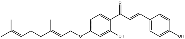 4'-GERANYLOXYISOLIQUIRITIGENIN Struktur