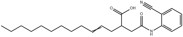 2-((N-(2-NITRILOPHENYL)CARBAMOYL)METHYL)TETRADEC-4-ENOIC ACID Struktur