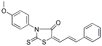 (5E)-3-(4-METHOXYPHENYL)-5-[(2E)-3-PHENYLPROP-2-ENYLIDENE]-2-THIOXO-1,3-THIAZOLIDIN-4-ONE Struktur