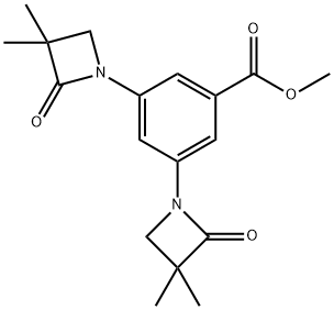 METHYL 3,5-BIS(3,3-DIMETHYL-2-OXO-1-AZETANYL)BENZENECARBOXYLATE Struktur