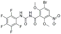 N-(3-BROMO-2,6-DIMETHOXY-5-NITROBENZOYL)-N'-(2,3,4,5,6-PENTAFLUOROPHENYL)UREA Struktur