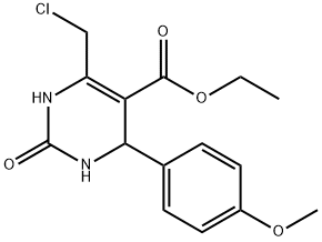 6-CHLOROMETHYL-4-(4-METHOXY-PHENYL)-2-OXO-1,2,3,4-TETRAHYDRO-PYRIMIDINE-5-CARBOXYLIC ACID ETHYL ESTER Struktur