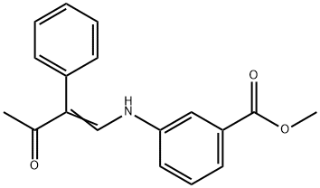 METHYL 3-[(3-OXO-2-PHENYL-1-BUTENYL)AMINO]BENZENECARBOXYLATE Struktur