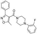 4-(2-FLUOROPHENYL)PIPERAZINYL 5-METHYL-3-PHENYLISOXAZOL-4-YL KETONE Struktur