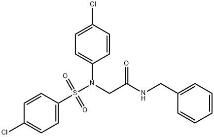 N-BENZYL-2-(4-CHLORO[(4-CHLOROPHENYL)SULFONYL]ANILINO)ACETAMIDE Struktur