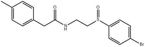 N-(2-[(4-BROMOPHENYL)SULFINYL]ETHYL)-2-(4-METHYLPHENYL)ACETAMIDE Struktur