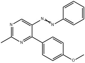 4-(4-METHOXYPHENYL)-2-METHYL-5-(2-PHENYLDIAZENYL)PYRIMIDINE Struktur