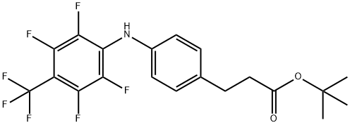 TERT-BUTYL 3-(4-((2,3,5,6-TETRAFLUORO-4-(TRIFLUOROMETHYL)PHENYL)AMINO)PHENYL)PROPANOATE Struktur