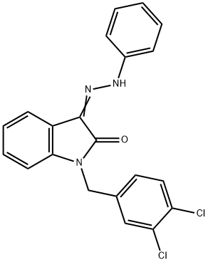 1-(3,4-DICHLOROBENZYL)-1H-INDOLE-2,3-DIONE 3-(N-PHENYLHYDRAZONE) Struktur