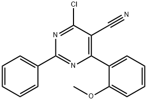 4-CHLORO-6-(2-METHOXYPHENYL)-2-PHENYL-5-PYRIMIDINECARBONITRILE Struktur