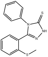 5-[2-(METHYLSULFANYL)PHENYL]-4-PHENYL-4H-1,2,4-TRIAZOL-3-YLHYDROSULFIDE Struktur